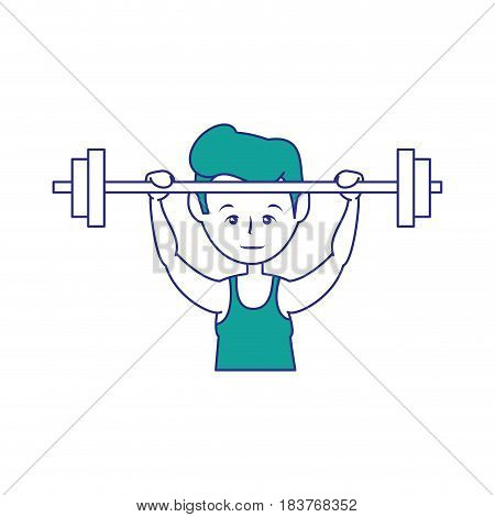 Sport man cartoon icon vector illustration graphic design