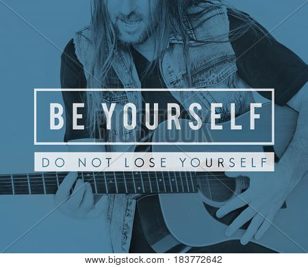 Yourself overlay word young people