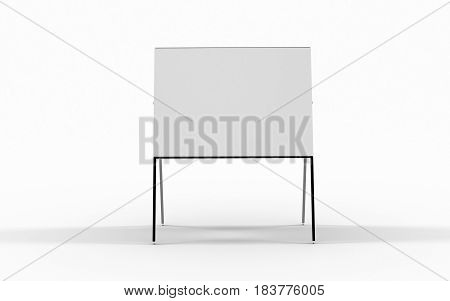 White Sheet On The Stand. 3D Rendering