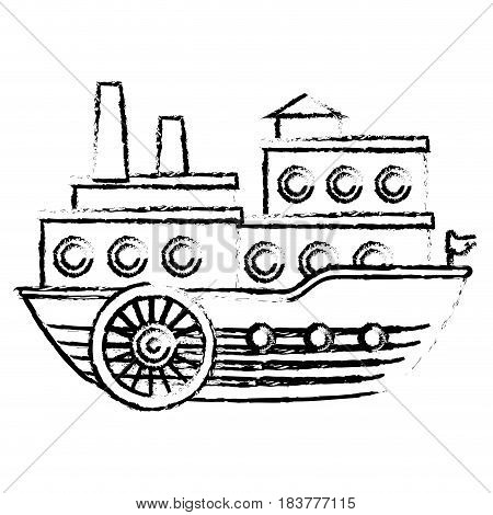 Sea ship transport icon vector illustration graphic design