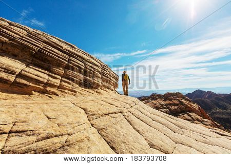 Sandstone formations in Utah, USA. Yant flats