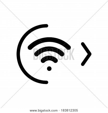 Wi-Fi wector Icon. right direction. Isolated on white. eps 10