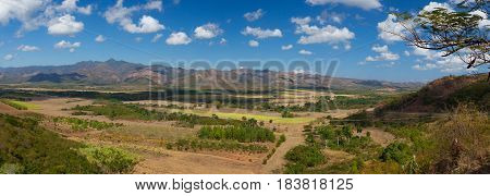 View on the Valle de los Ingenios valley on the sugar plantation Cuba