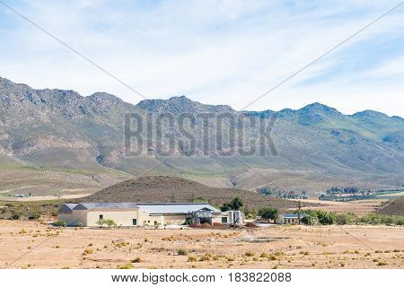MONTAGU SOUTH AFRICA - MARCH 25 2017: A wine cellar on the scenic Route 62 between Barrydale and Montagu in the Western Cape Province