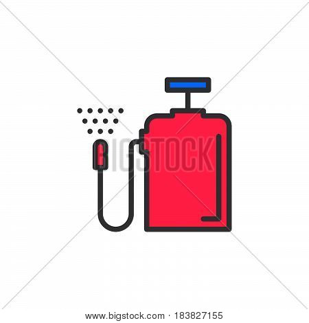 Pressure sprayer filled outline icon line vector sign linear style pictogram isolated on white. Symbol logo illustration. Editable stroke. Pixel perfect