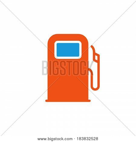 Gas station fuel dispenser icon vector filled flat sign solid colorful pictogram isolated on white. Symbol logo illustration. Pixel perfect