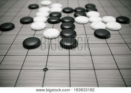 Go game or Chinese board game background