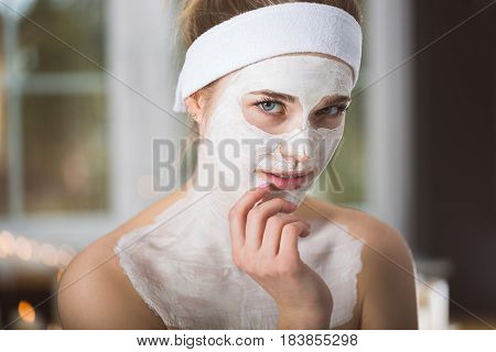 Young Woman At Enzymatic Peeling Therapy In Spa