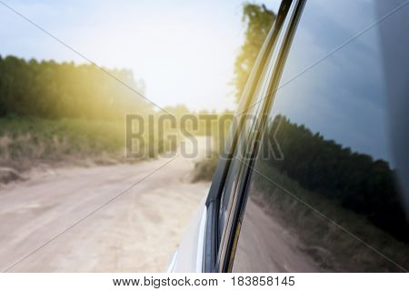 Cars on the road heading towards the goal of the trip. tourism And Race car.