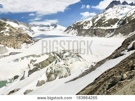 Rhone Glacier Melting