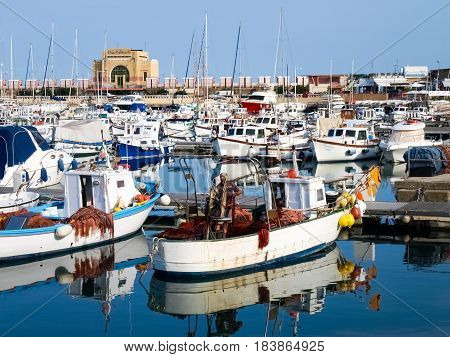 Several Fishing Boats Are Moored.