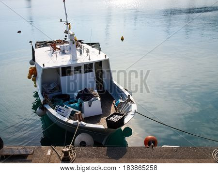 Several Fishing Boats Are Moored.