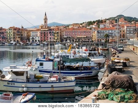 Several Fishing Boats Are Moored.