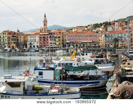 Several Fishing Boats Are Moored.