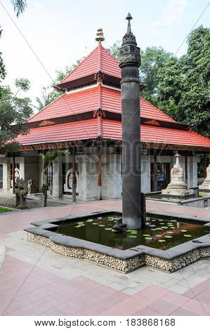 Mendut Buddhist Monastery Near Borobudur On The Island Of Java