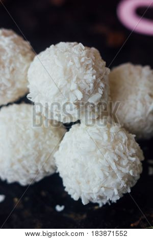 Beautiful White Sweets - Concept Of Romantic Dessert.