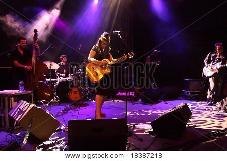 LOULE, PORTUGAL - JUNE 23: Amparo SanchÃÂ©z  performs onstage at Festival Med June 23, 2010 in Loule, Portugal.