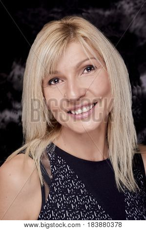 Mature blond womana smling face Slavic woman