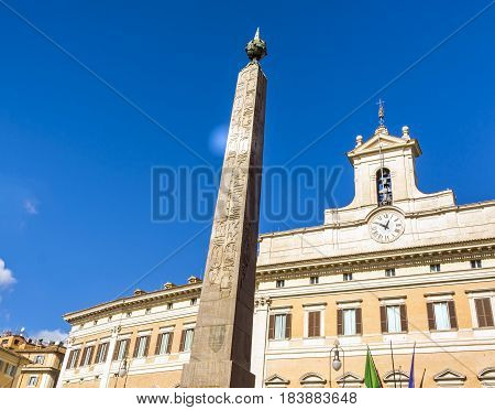 Palazzo Montecitorio is a palace in Rome and the seat of the Italian Chamber of Deputies.