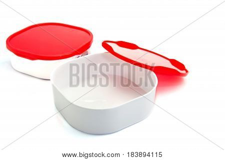 The tiffin isolated on white a background.