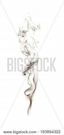 The abstract smoke isolated on white background