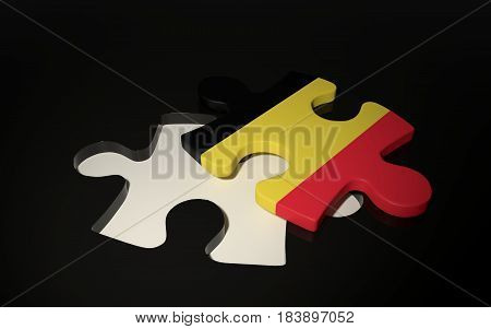 Belgian Flag Puzzle Piece - Flag Of Belgia.