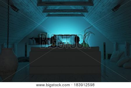 Movie Night Home Theater Lounge - 4K HD 300 DPI