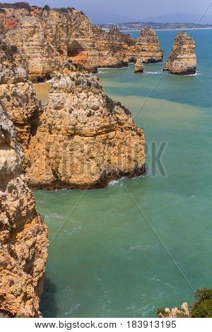 Cliffs of Ponta da Piedade, Lagos, Algarve, Portugal