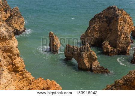 Cliffs of Ponta da Piedade, Lagos, Algarve, Portugal