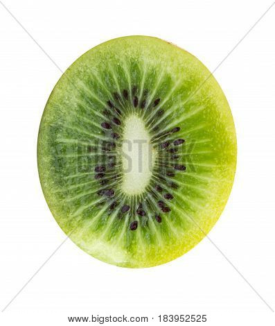 The sliced kiwi texture on white background