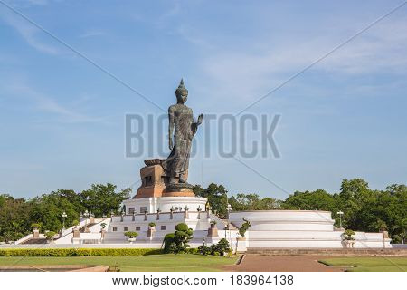 Big Buddha Statue In The Temple At Phutthamonthon Province.