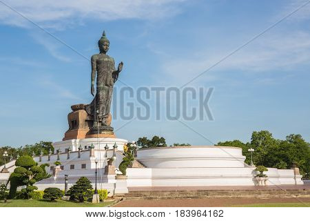 Big Buddha Statue In The Temple At Phutthamonthon Province.