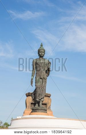 Big Buddha Statue In The Temple At Phutthamonthon Province.