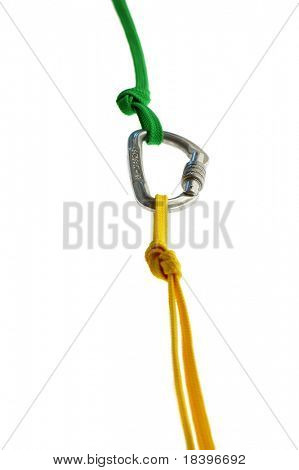 Karabiner mit Seil die Zahlen sind kein Markenzeichen.