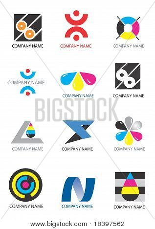 Icone azienda stampa design