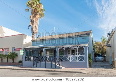 MONTAGU SOUTH AFRICA - MARCH 26 2017: Mulligans Pub and Grill a restaurant in an historic building in Montagu a town in the Western Cape Province