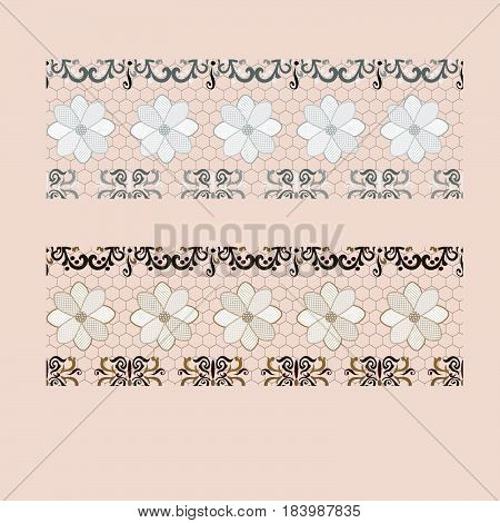 Seamless lace background with abstract vector pattern