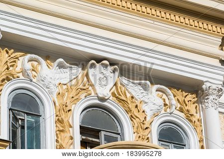 Fragment of the Chernoyarovsky Passage - Profitable House of the Merchant Chernoyarov in Kazan, Russia