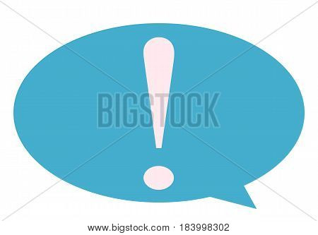 The exclamation business mark icon in bubble