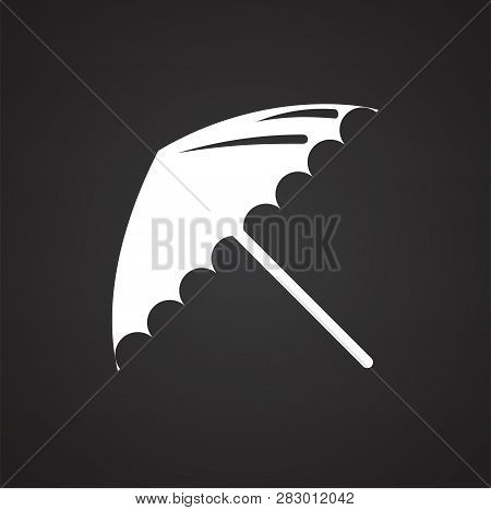 Studio Photo Umbrella Icon On Black Background For Graphic And Web Design, Modern Simple Vector Sign