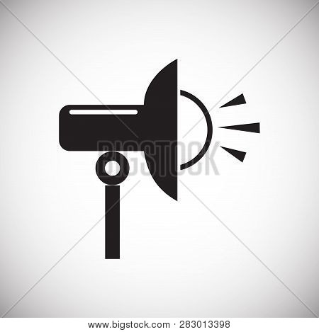 Studio Flash Strobe Icon On White Background For Graphic And Web Design, Modern Simple Vector Sign. 