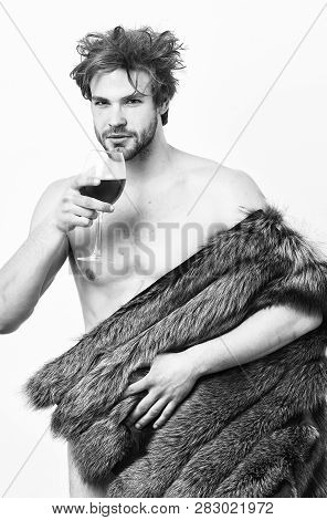 Fashion And Pathos. Rich Athlete Enjoy His Life. Richness And Luxury Concept. Sexy Sleepy Rich Macho