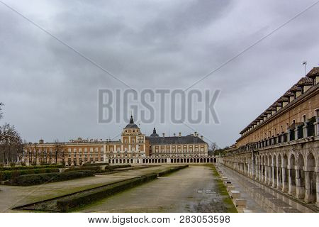 Madrid, Spain, February 2017: Royal Palace Of Aranjuez, A Residence Of The King Of Spain, Aranjuez, 