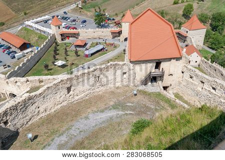 Rupea, Romania, August 10, 2016. Rupea Fortress In Romania