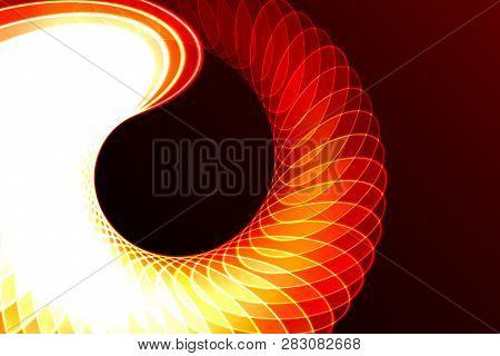 Colorful Abstract Background With Circular Lines In The View