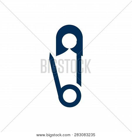 Isolated Safety Pin Icon Symbol On Clean Background. Vector Pintle Element In Trendy Style.