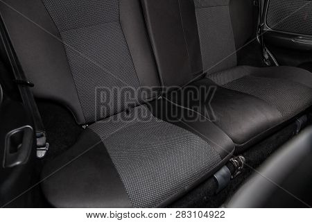 Novosibirsk, Russia - February 08, 2019: Chevrolet Niva, Close-up Of The Rear Seats. Photography Of 