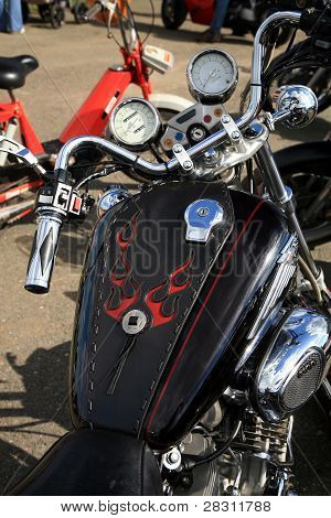 Motocyklisté v místním klubu motocyklu událostmi