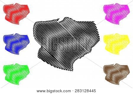 Kasai-oriental Province (democratic Republic Of The Congo, Dr Congo, Drc, Congo-kinshasa) Map Vector