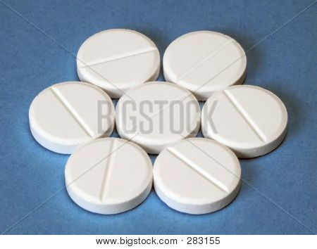 weiße Tabletten